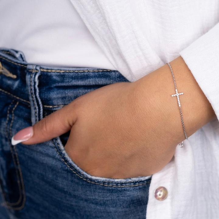 Image du produit Engelsrufer Bracelet en forme de croix (17 cm, Argent 925)