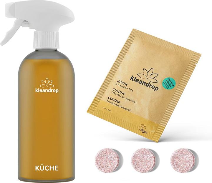 Actual product image Kleandrop Starter Set Kitchen Cleaner