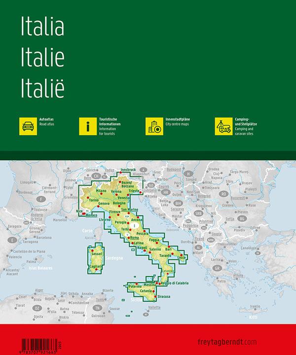 Actual product image Italy, Gross.Autoatlas 1:150.000, frey