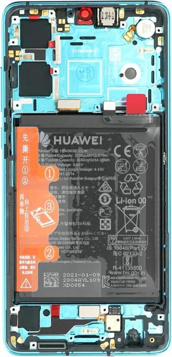 Actual product image Huawei Display unit + frame + battery P30 (new version) aurora blue 02354HRH