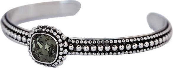Produktbild Steinkult Cuff "Aisha" (6.50 cm, Messing, 925 Sterling Silber versilbert, Kristallstein)