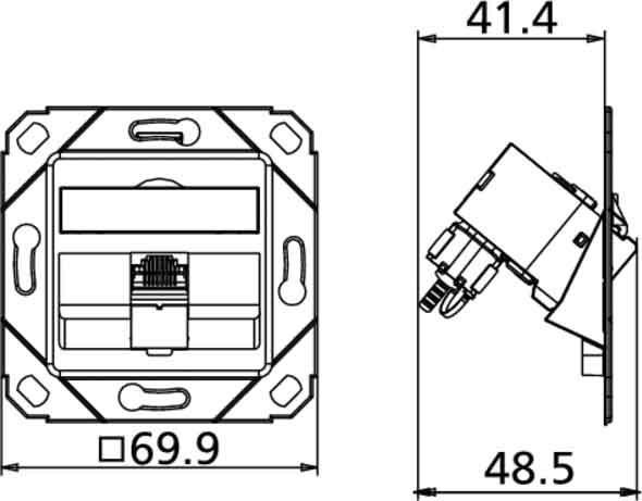 Actual product image Metz Connect 130B12D11102-E Socket White