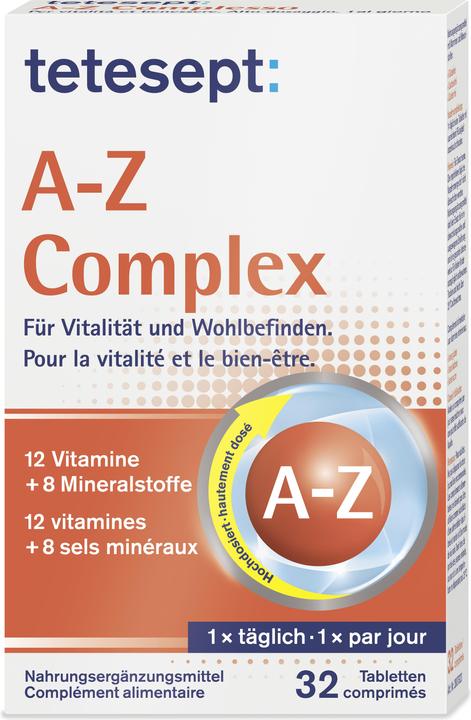 Produktbild Tetesept A-Z Komplex (32 Stück, Tabletten, 80 g)