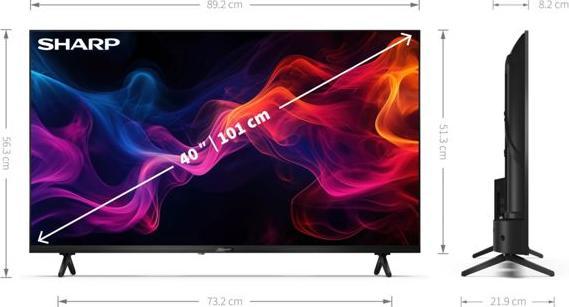 Image du produit Sharp 40GF2265E 40" FHD Google TV schwarz (40", LED, Full HD)