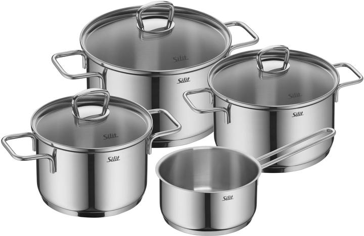 Silit Alicante (24 cm, Ensemble de casseroles et de poêles de cuisson, Acier inoxydable)