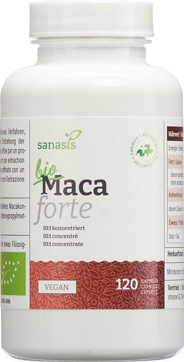 Produktbild Sanasis Bio Maca forte (120 Stück, Kapseln, 72 g)