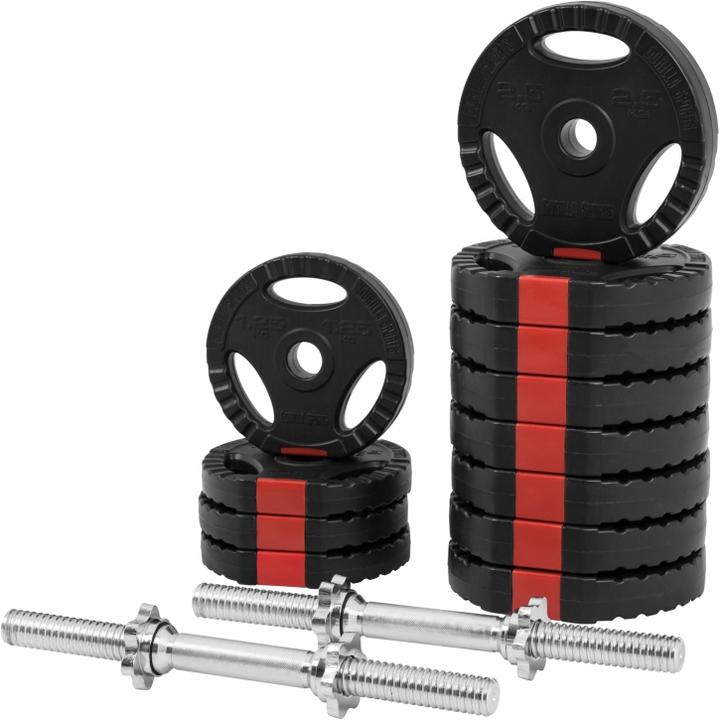 Immagine prodotto Gorilla Sports set di manubri (8 x 2,5 kg, 4 x 1,25 kg)