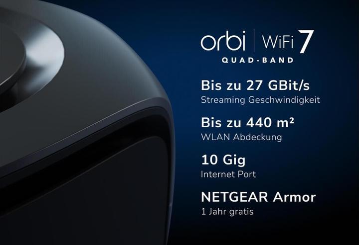 Image du produit Netgear Orbi 970 Series Quad-Band WiFi 7 Mesh System - 2 Pack