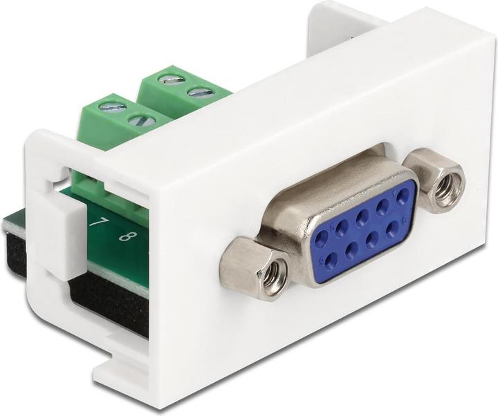Delock Easy 45 Modul D-Sub 9 Pin Buchse zu 10 Pin Terminalblock 22,5 x 45 mm (VGA)