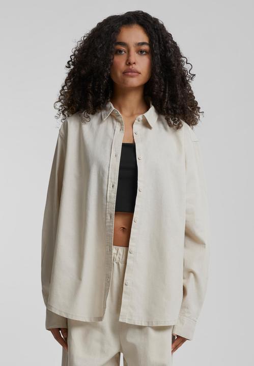 Produktbild Urban Classics Ladies Linen Mixed Oversized Shirt - 165597 (XXL)