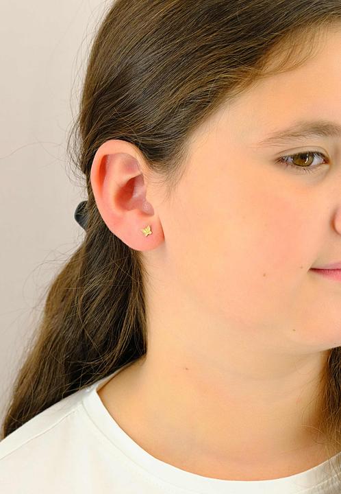 Produktbild Muau Stud earrings butterfly yellow gold 750, 5mm (750/18 K Gold)