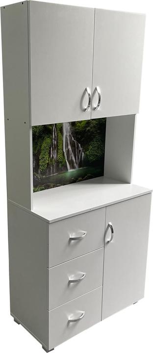 Actual product image HTI-Living Bathroom cabinet Blanca Wellness motif waterfall (80 x 180 x 40 cm)