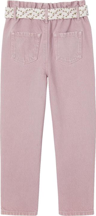Actual product image Vertbaudet Girls' paperbag trousers with fabric belt (104)