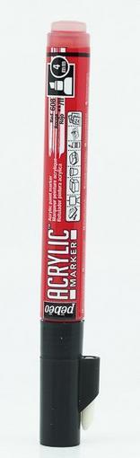 Actual product image Pebeo Acrylic Marker Medium Angular Tip 4mm (Red, 4 mm)