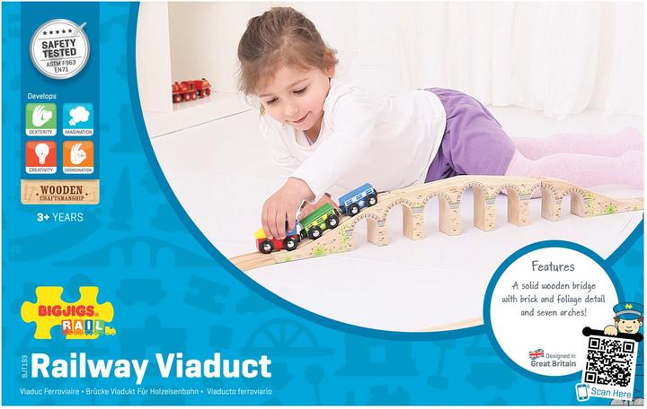 Produktbild Bigjigs Hölzerne Schienen-Eisenbahnviadukt