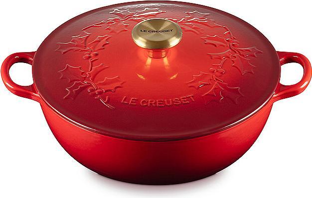 Le Creuset Coperchio per pentola LA MARMITE HOLLY Rosso ciliegia (26 cm, Pentola, Ghisa, Smalto)