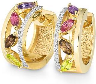 Produktbild Breuning OHRSCHMUCK - E.RAUCHQUARZ/Brill. 0,208 Ct. H/si (750/18 K Gold)