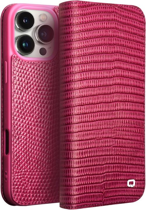 Image du produit QiAlino Fourre Flip Croco cuir véritable (Apple iPhone 16 Pro Max)