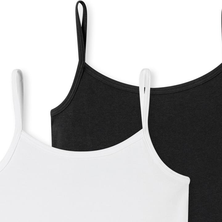 Immagine prodotto Schiesser Confezione di 6 ragazze adolescenti 95/5 di cotone organico Spaghetti Tops / Sottogonne (140)