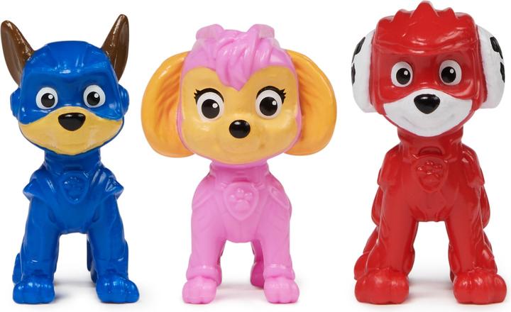 Actual product image Spin Master Paw Patrol: The Mighty Movie, 3-Piece Pup Squad Figurine Gift Set, Mighty Pups Chase-, Skye-.