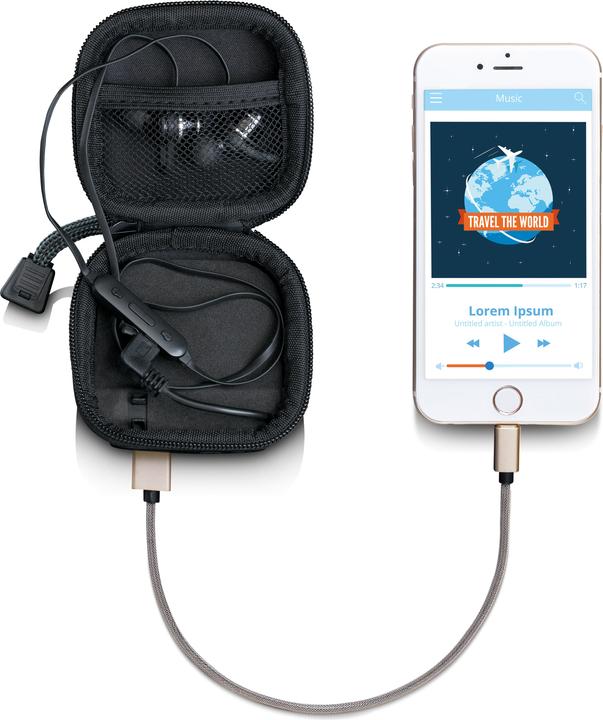 Actual product image Lenco Carrying bag w.Powerbank (Headphone bag)