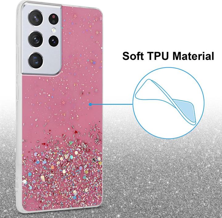 Actual product image Cadorabo TPU cover sparkling glitter (Samsung Galaxy S21 Ultra)