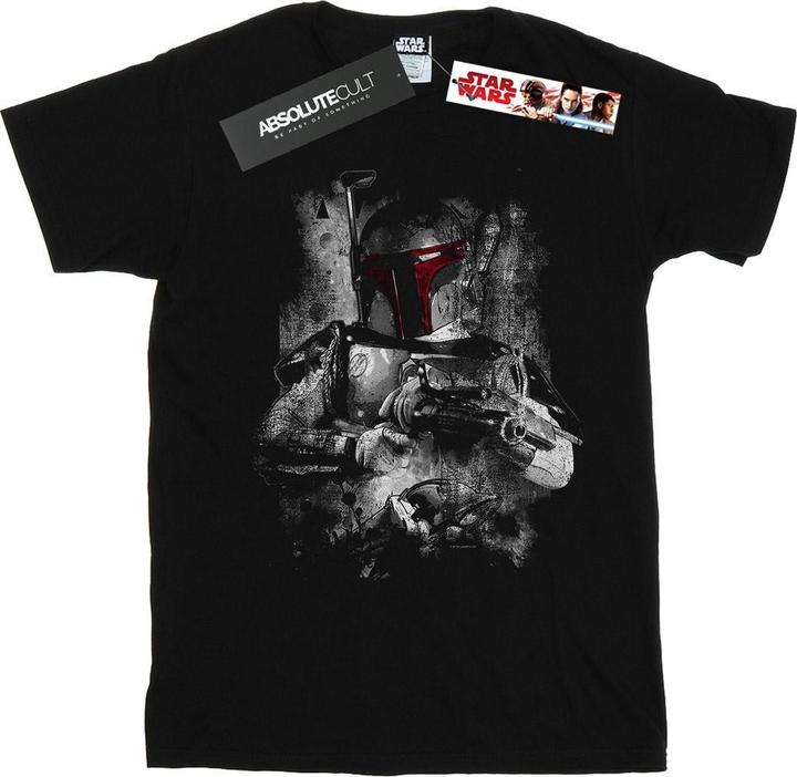 Actual product image Star Wars Boys Boba Fett Distressed T-Shirt (152, 158)