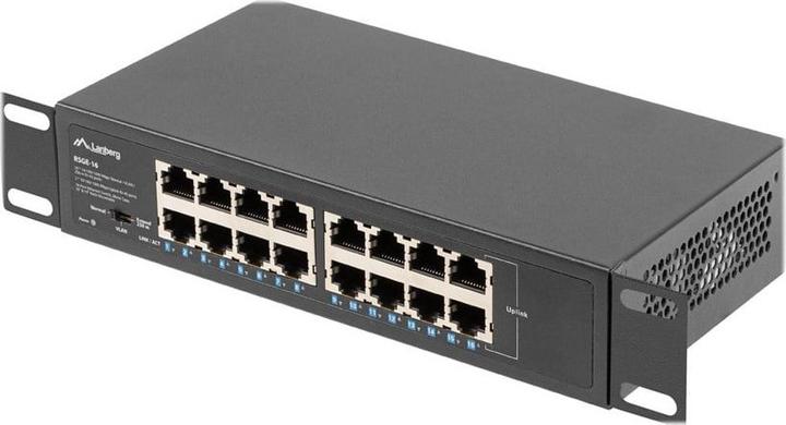 Lanberg RSGE-16 Switch di rete Gigabit Ethernet non gestito (10/100/1000) 1U (16 Porti)
