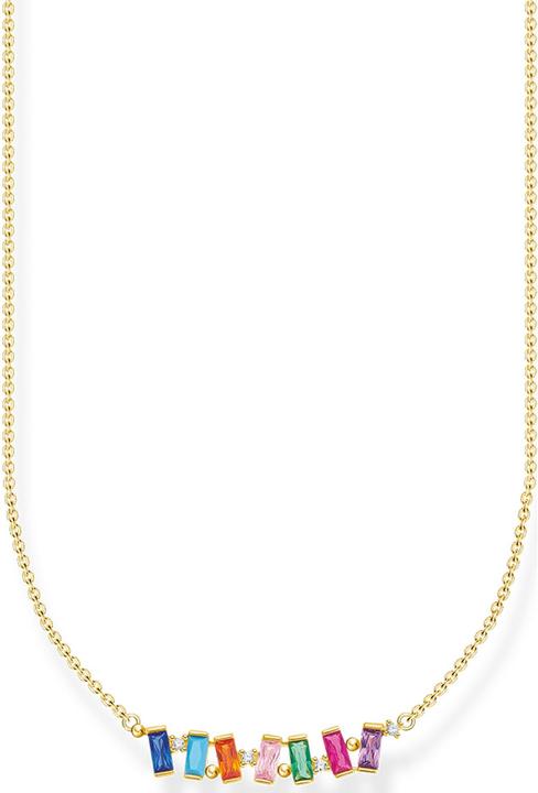 Produktbild Thomas Sabo Kette bunte Steine gold (925er Silber, 45 cm)