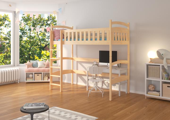 Immagine prodotto ADRK Furniture Letto a castello a soppalco con materasso MIAGO 180x80 (180 x 80 cm)