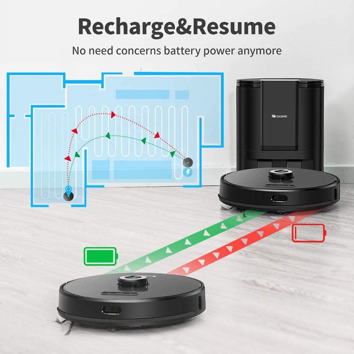 Actual product image Proscenic WLAN Robot Vacuum Cleaner M8 PRO (Robot vacuum)
