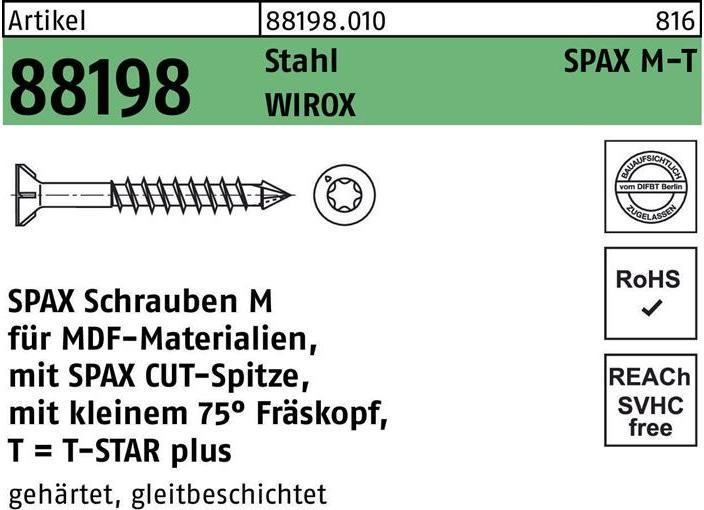 Productafbeelding Spax Zelftappende schroeven M SK T20 4,0x40 mm (200 Schroeven per stuk)
