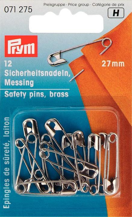 Immagine prodotto Prym Spille di sicurezza in ottone, color oro n. 1, 27 mm, confezione da 12 pezzi.