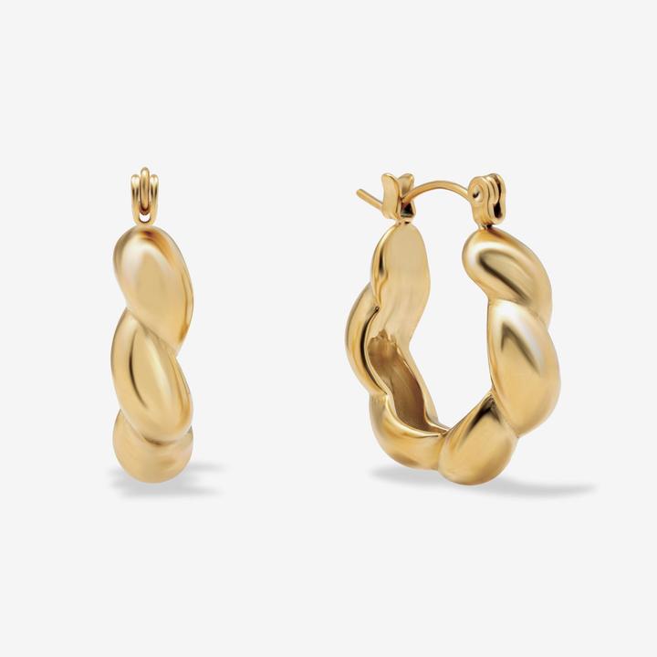 Sensora Jewelry Scrunch Hoops Ohrringe (Edelstahl)