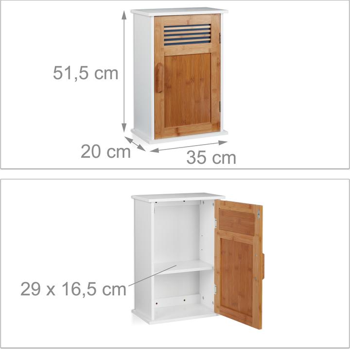 Produktbild Relaxdays Badhängeschrank (35 x 20 x 51.5 cm)