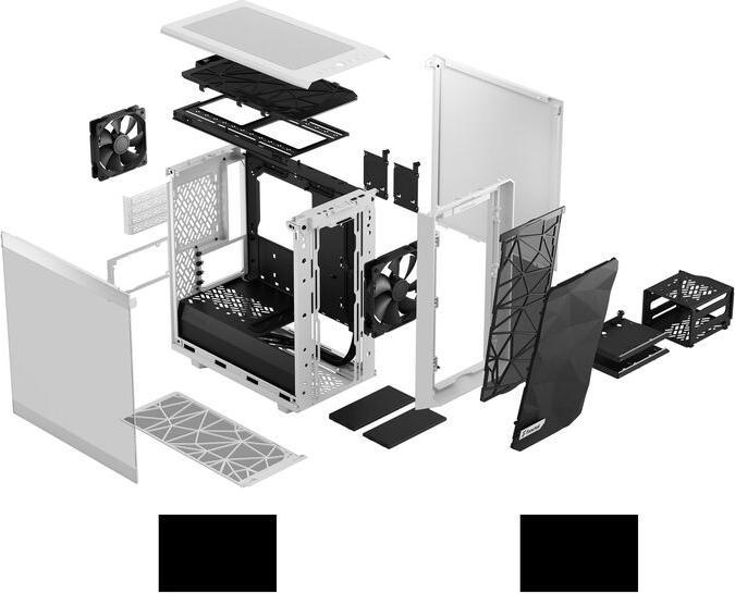 Actual product image Fractal Meshify 2 Mini White TG Clear Tint - white (mATX, Mini-ITX, Mini-DTX, DTX)