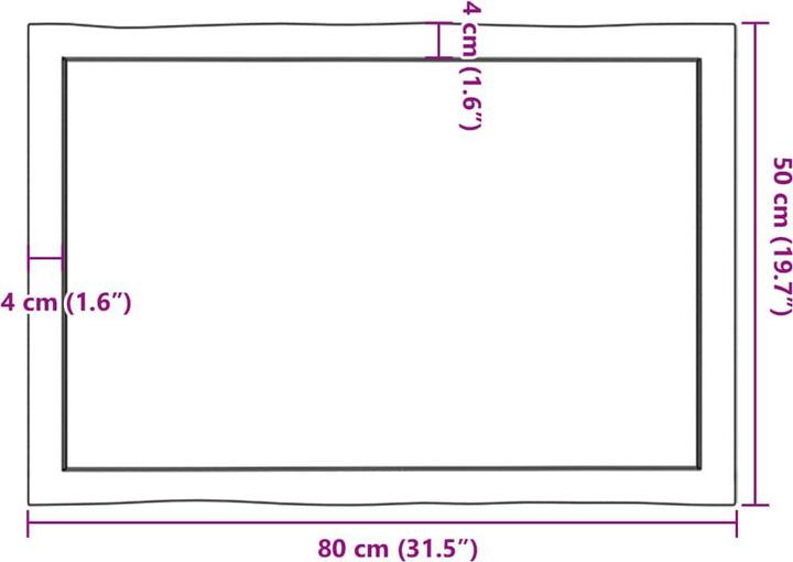 Actual product image VidaXL Chaim (80 x 50 x 4 cm)