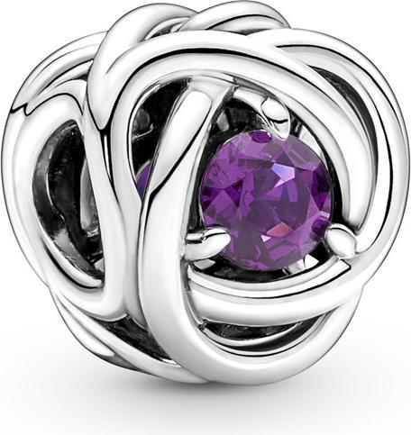 Pandora Februar Geburtsstein Violetter Ewigkeitskreis Charm (Sterling Silber 925)