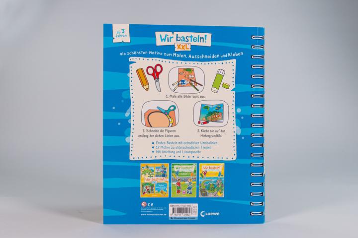 Produktbild Loewe Wir basteln! XXL - Die schönsten Motive zum Malen, Ausschneiden und Kleben (blau)