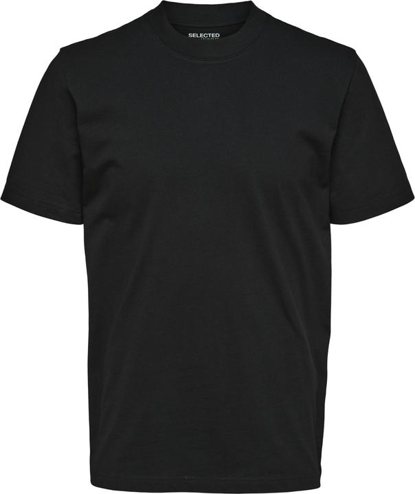 Selected Homme Stehkragen Bio-Baumwoll T-Shirt