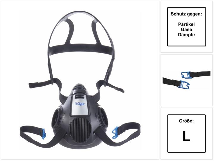 Produktbild Dräger X-plore 3500 L Atemschutz Maske Halbmaske für Bajonettfilter Grösse L - ohne Filter (1 x)