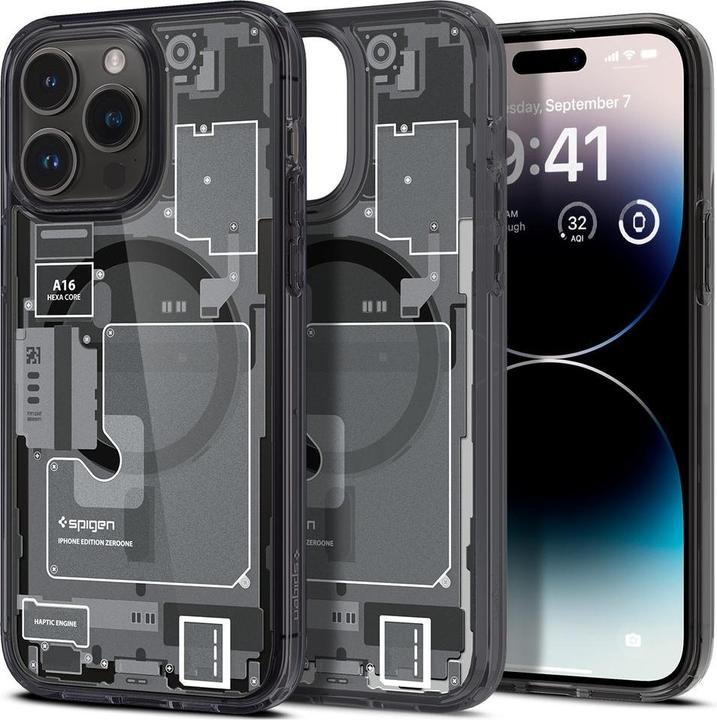 Immagine prodotto Spigen ACS05540 Custodia per cellulare (6.1") Cover Nero, Bianco (Apple iPhone 14 Pro)