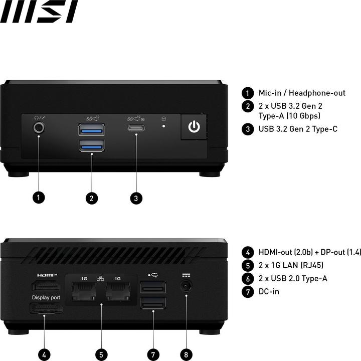 Image du produit MSI Cubi N ADL-009BEU MS-B0A9 ID1/Black- (Intel N100)