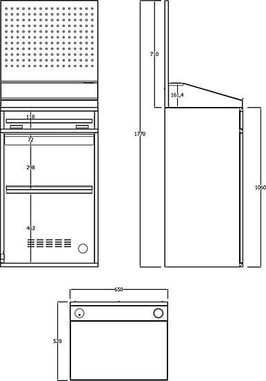 Produktbild eurokraft pro Computer-Arbeitsstation, Stahlblech