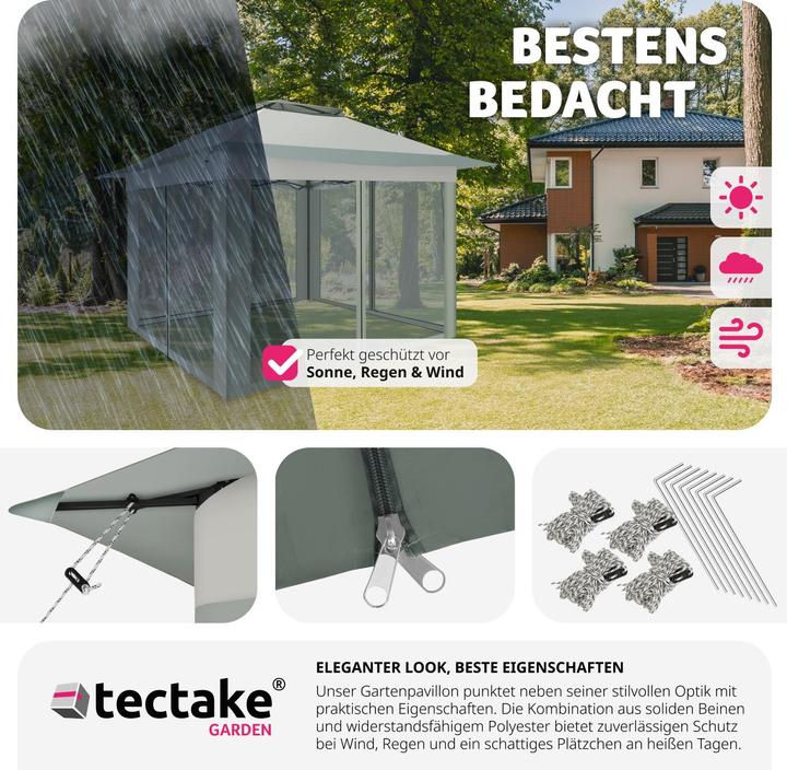 Image du produit tectake Tonnelle pliante Carabobo 364x364x294cm (364 cm, 364 cm)