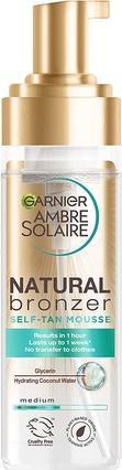 Actual product image Garnier Ambre Solaire Natural Bronzer Self Tan Mousse (Self tanning serum, 200 ml)