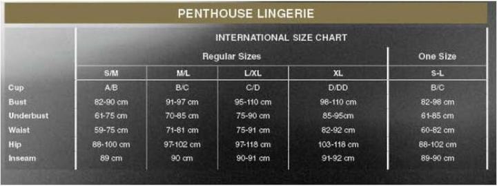 Actual product image Penthouse Lingerie All Way Teddy Black S/M/L (M, L)