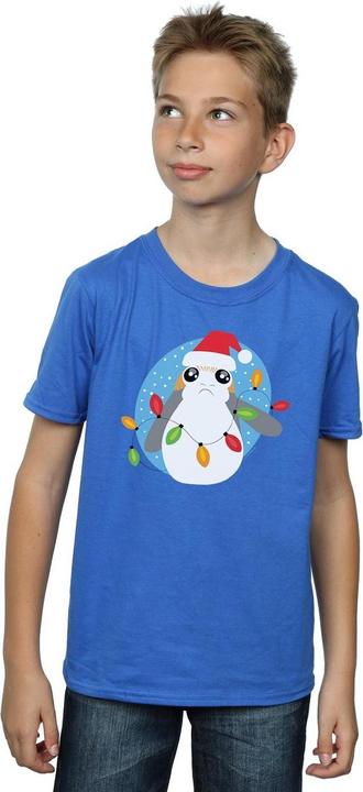 Immagine prodotto Star Wars The Last Jedi Porg Christmas Lights Maglietta Ragazzi (140, 146)