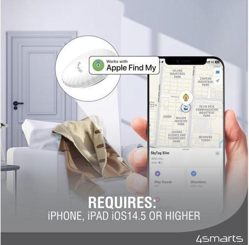 Actual product image 4smarts SkyTag Slim set of 4 2x white, 1x black, 1x red (iOS)