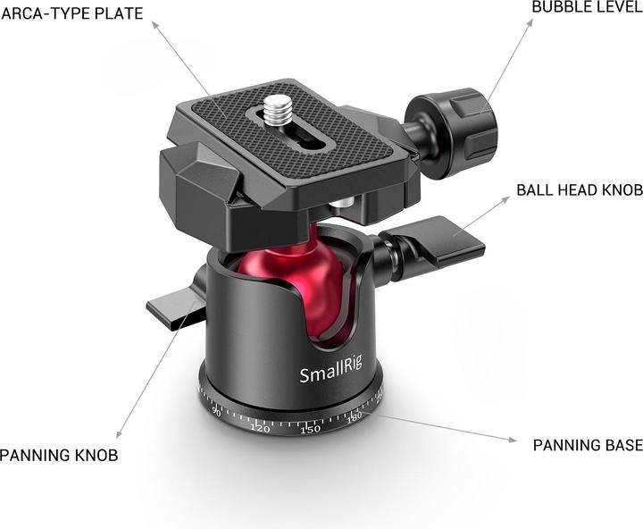 Actual product image SmallRig Tabletop Mini Tripod with Panoramic Ball Head (Metal)